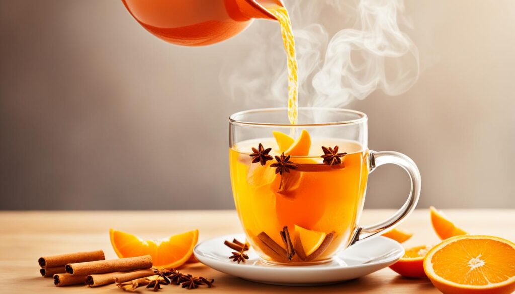 Orange peel tea for digestion
